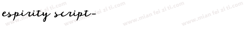 espirity script字体转换